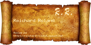 Reichard Roland névjegykártya