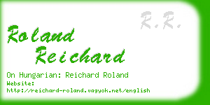 roland reichard business card